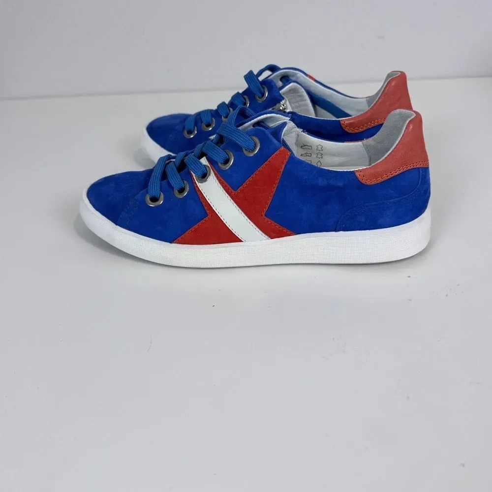 Softwaves Blue Suede Sneakers Portugal 36.5/6.5 IOB